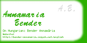 annamaria bender business card