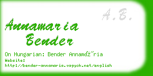 annamaria bender business card